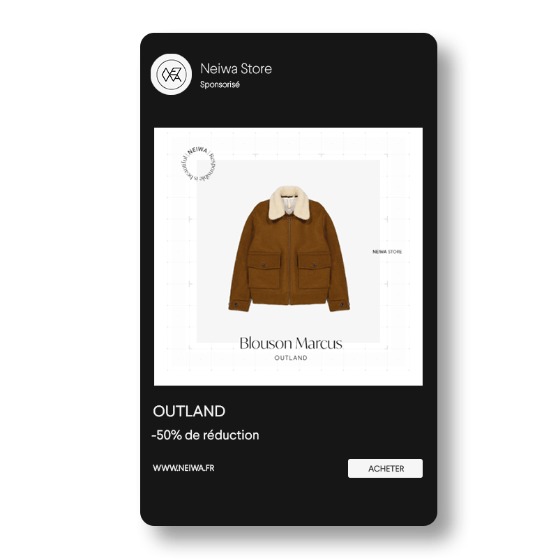 publication social media ads pour l’acquisiton de neiwa sur les reseaux sociaux