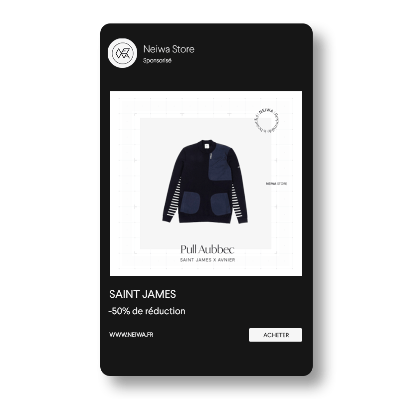 publication social media ads pour l’acquisiton de neiwa sur les reseaux sociaux